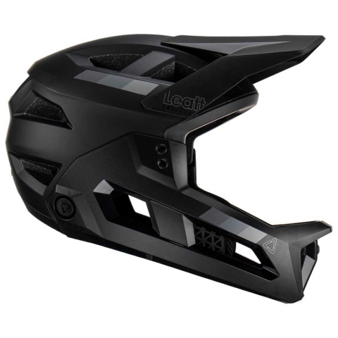 LEATT KASK ROWEROWY MTB ENDURO 2.0 (WYPINANA SZCZĘKA) V23 STEALTH KOLOR CZARNY ROZMIAR M (55-59 cm)