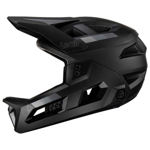LEATT KASK ROWEROWY MTB ENDURO 2.0 (WYPINANA SZCZĘKA) V23 STEALTH KOLOR CZARNY ROZMIAR M (55-59 cm)