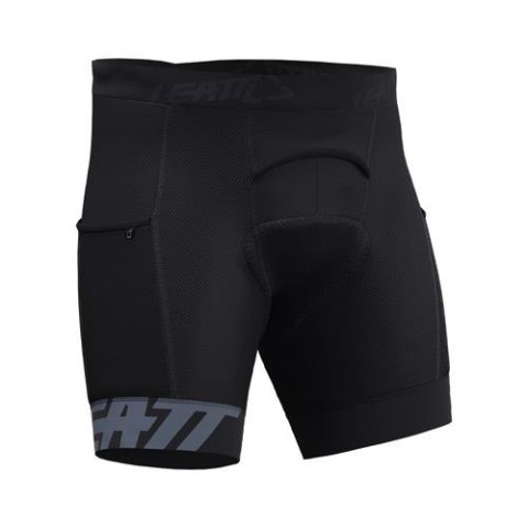 Spodenki rowerowe wewnętrzne z pampersem LEATT Short Liner MTB 3.0 Black (czarne, rozmiar L)