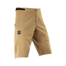 Spodenki rowerowe (+spodenki kolarskie z pampersem w zestawie) LEATT Shorts MTB Trail 3.0 Liner BrassBrw (brązowy, rozmiar L)