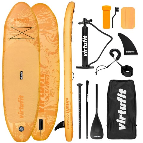 VIRTUFIT DESKA SUP CRUISER 305 Z SIEDZISKIEM I AKCESORIAMI POMARAŃCZOWY
