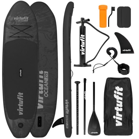 VIRTUFIT DESKA SUP OCEAN 275 Z AKCESORIAMI CZARNY