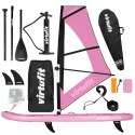 VIRTUFIT DESKA SUP SURFER 305 Z ŻAGLEM I AKCESORIAMI RÓŻOWY
