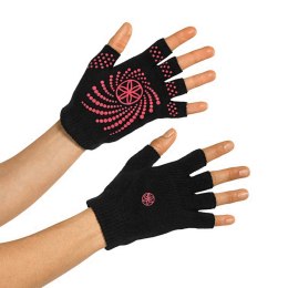 GAIAM RĘKAWICZKI ANTYPOŚLIZGOWE BEZ PALCÓW CZARNY/RÓŻOWY 57125