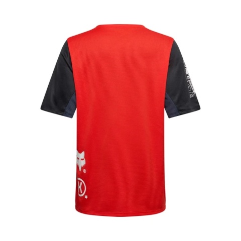 KOSZULKA ROWEROWA JUNIOR FOX DEFEND ELEVATED FLUO RED YL