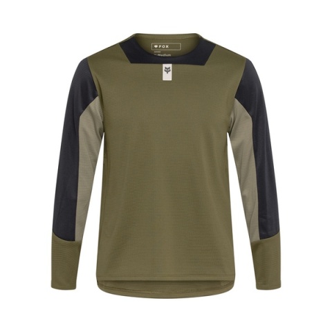 KOSZULKA ROWEROWA Z DŁUGIM RĘKAWEM JUNIO R FOX DEFEND OLIVE GREEN YL