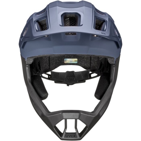 Kask rowerowy UVEX React jr. fullface dusk blue matt (Niebiesski, 52-56 S/M)