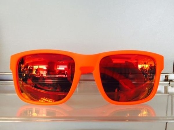Okulary dziecięce NEON Jocker czerwone (red fluo), szkła czerwone
