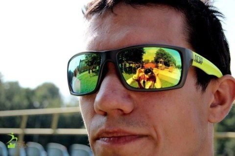 Okulary sportowe NEON JET ORANGE FLUO szkło-X8 BLUE CAT 3