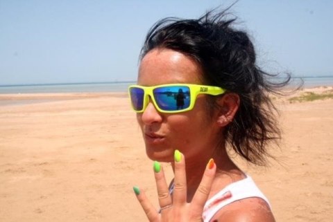 Okulary sportowe NEON JET żółte (yellow fluo) szkło-X8 BLUE CAT 3