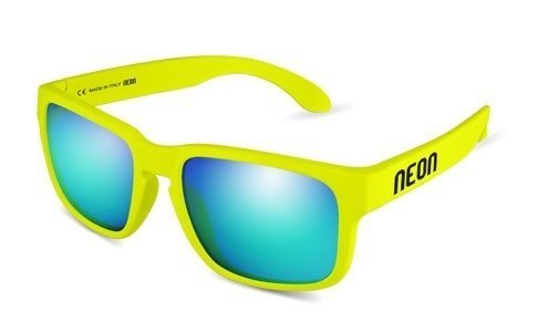 Okulary dziecięce NEON Jocker żółte (yellow fluo), szkła niebieskie