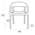 KRZESŁO SIESTA CARMEN BIAŁE/FIOLETOWE PRZEŹROCZYSTE