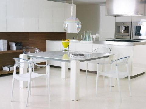 KRZESŁO SIESTA CARMEN BIAŁE/FIOLETOWE PRZEŹROCZYSTE