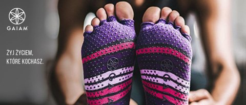 GAIAM SKARPETKI/BALERINY ANTYPOŚLIZGOWE CZARNE 62071