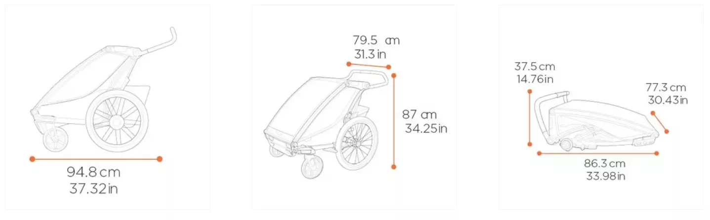 Przyczepka rowerowa dla dziecka, podwójna - Thule Chariot Cross 2