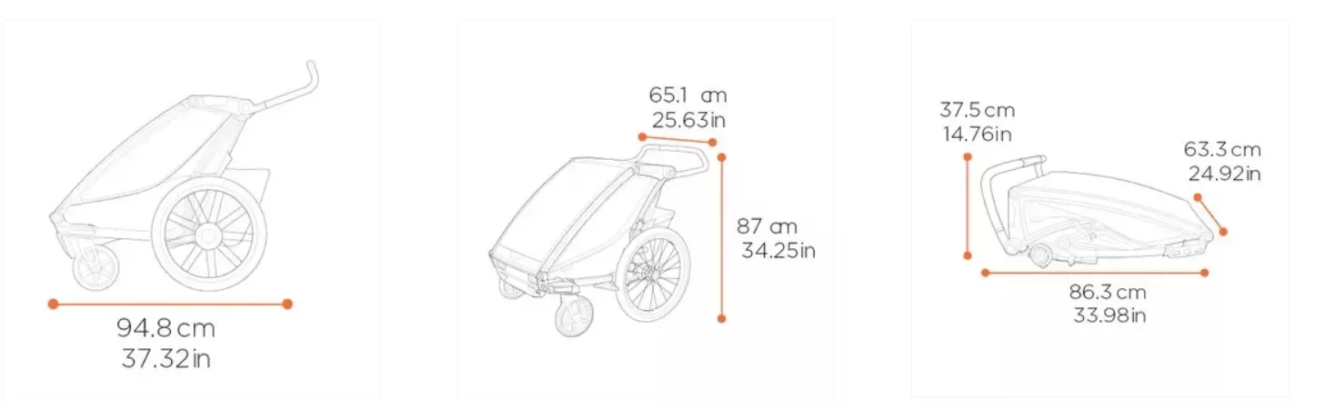 Przyczepka rowerowa dla dziecka, pojedyncza - Thule Chariot Cross 2